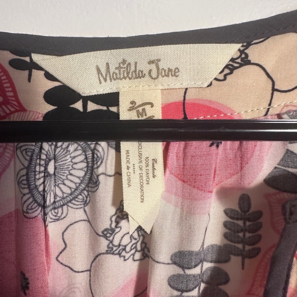 Matilda Jane Red and Black Floral Blouse - Picture 4 of 5